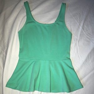 EXPRESS Mint blue peplum top